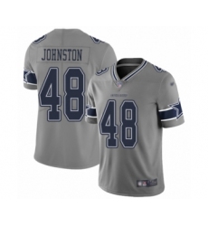 Women's Dallas Cowboys #48 Daryl Johnston Limited Gray Inverted Legend Football Jersey