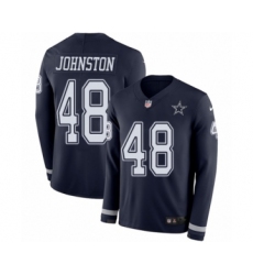 Youth Nike Dallas Cowboys #48 Daryl Johnston Limited Navy Blue Therma Long Sleeve NFL Jersey