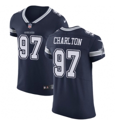 Men's Nike Dallas Cowboys #97 Taco Charlton Navy Blue Team Color Vapor Untouchable Elite Player NFL Jersey