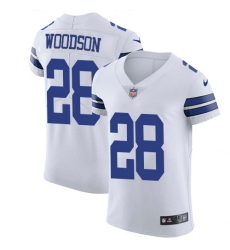 Men's Nike Dallas Cowboys #28 Darren Woodson Elite White NFL Jersey