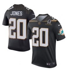 Men's Nike Miami Dolphins #20 Reshad Jones Elite Black Team Irvin 2016 Pro Bowl NFL Jersey