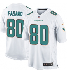 Men's Nike Miami Dolphins #80 Anthony Fasano Game White NFL Jersey