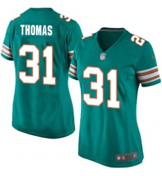 Women's Nike Miami Dolphins #31 Michael Thomas Game Aqua Green Alternate NFL Jersey