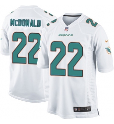 Men's Nike Miami Dolphins #22 T.J. McDonald Game White NFL Jersey