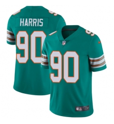 Men's Nike Miami Dolphins #90 Charles Harris Aqua Green Alternate Vapor Untouchable Limited Player NFL Jersey