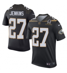 Men's Nike Philadelphia Eagles #27 Malcolm Jenkins Elite Black Team Irvin 2016 Pro Bowl NFL Jersey