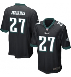 Men's Nike Philadelphia Eagles #27 Malcolm Jenkins Game Black Alternate NFL Jersey
