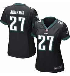 Women's Nike Philadelphia Eagles #27 Malcolm Jenkins Game Black Alternate NFL Jersey