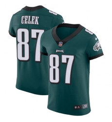 Men's Nike Philadelphia Eagles #87 Brent Celek Midnight Green Team Color Vapor Untouchable Elite Player NFL Jersey
