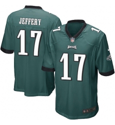 Men's Nike Philadelphia Eagles #17 Alshon Jeffery Game Midnight Green Team Color NFL Jersey