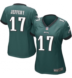 Women's Nike Philadelphia Eagles #17 Alshon Jeffery Game Midnight Green Team Color NFL Jersey