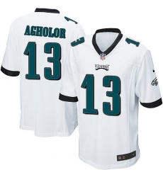 Men's Nike Philadelphia Eagles #13 Nelson Agholor Game White NFL Jersey