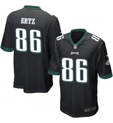 Men's Nike Philadelphia Eagles #86 Zach Ertz Game Black Alternate NFL Jersey
