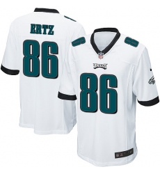 Men's Nike Philadelphia Eagles #86 Zach Ertz Game White NFL Jersey