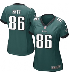 Women's Nike Philadelphia Eagles #86 Zach Ertz Game Midnight Green Team Color NFL Jersey