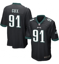 Men's Nike Philadelphia Eagles #91 Fletcher Cox Game Black Alternate NFL Jersey