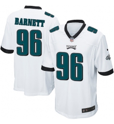 Men's Nike Philadelphia Eagles #96 Derek Barnett Game White NFL Jersey