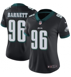 Women's Nike Philadelphia Eagles #96 Derek Barnett Black Alternate Vapor Untouchable Limited Player NFL Jersey