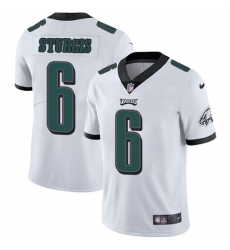 Men's Nike Philadelphia Eagles #6 Caleb Sturgis White Vapor Untouchable Limited Player NFL Jersey