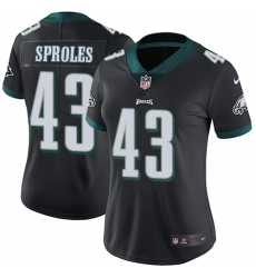 Women's Nike Philadelphia Eagles #43 Darren Sproles Black Alternate Vapor Untouchable Limited Player NFL Jersey