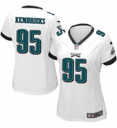 Women's Nike Philadelphia Eagles #95 Mychal Kendricks Game White NFL Jersey