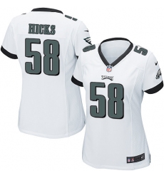 Women's Nike Philadelphia Eagles #58 Jordan Hicks Game White NFL Jersey