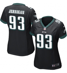 Women's Nike Philadelphia Eagles #93 Timmy Jernigan Game Black Alternate NFL Jersey