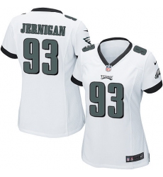 Women's Nike Philadelphia Eagles #93 Timmy Jernigan Game White NFL Jersey