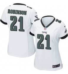 Women's Nike Philadelphia Eagles #21 Patrick Robinson Game White NFL Jersey