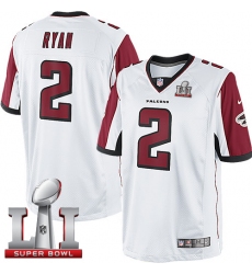Youth Nike Atlanta Falcons #2 Matt Ryan Elite White Super Bowl LI 51 NFL Jersey