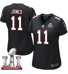 Women's Nike Atlanta Falcons #11 Julio Jones Black Alternate Super Bowl LI 51 Vapor Untouchable Limited Player NFL Jersey