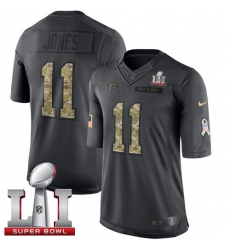 Youth Nike Atlanta Falcons #11 Julio Jones Limited Black 2016 Salute to Service Super Bowl LI 51 NFL Jersey