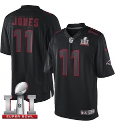 Youth Nike Atlanta Falcons #11 Julio Jones Limited Black Impact Super Bowl LI 51 NFL Jersey