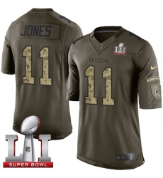 Youth Nike Atlanta Falcons #11 Julio Jones Limited Green Salute to Service Super Bowl LI 51 NFL Jersey