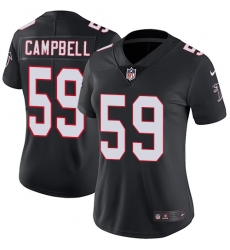 Women's Nike Atlanta Falcons #59 De'Vondre Campbell Elite Black Alternate NFL Jersey