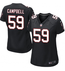 Women's Nike Atlanta Falcons #59 De'Vondre Campbell Game Black Alternate NFL Jersey