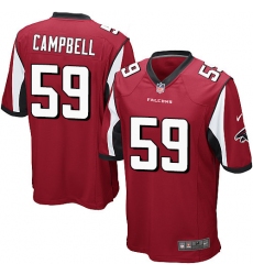 Youth Nike Atlanta Falcons #59 De'Vondre Campbell Game Red Team Color NFL Jersey