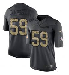 Youth Nike Atlanta Falcons #59 De'Vondre Campbell Limited Black 2016 Salute to Service NFL Jersey