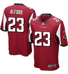 Men's Nike Atlanta Falcons #23 Robert Alford Game Red Team Color NFL Jersey