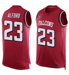 Men's Nike Atlanta Falcons #23 Robert Alford Limited Red Player Name & Number Tank Top NFL Jersey