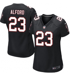 Women's Nike Atlanta Falcons #23 Robert Alford Game Black Alternate NFL Jersey