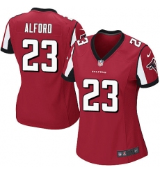 Women's Nike Atlanta Falcons #23 Robert Alford Game Red Team Color NFL Jersey