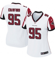 Women's Nike Atlanta Falcons #95 Jack Crawford Game White NFL Jersey