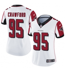 Women's Nike Atlanta Falcons #95 Jack Crawford White Vapor Untouchable Limited Player NFL Jersey