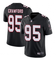 Youth Nike Atlanta Falcons #95 Jack Crawford Elite Black Alternate NFL Jersey