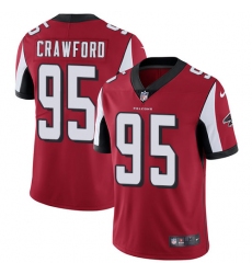 Youth Nike Atlanta Falcons #95 Jack Crawford Elite Red Team Color NFL Jersey