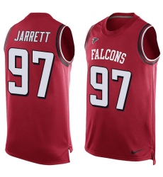 Men's Nike Atlanta Falcons #97 Grady Jarrett Limited Red Player Name & Number Tank Top NFL Jersey