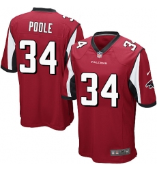 Men's Nike Atlanta Falcons #34 Brian Poole Game Red Team Color NFL Jersey
