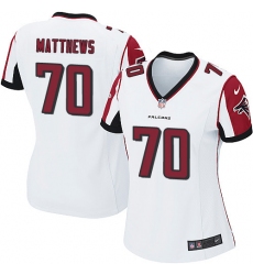 Women's Nike Atlanta Falcons #70 Jake Matthews Game White NFL Jersey