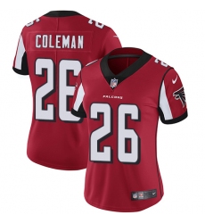 Women's Nike Atlanta Falcons #26 Tevin Coleman Elite Red Team Color NFL Jersey